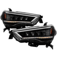 Spyder High-Power LED Module (High Beam And Low Beam) Equipped Headlights - Black — 2014-2020 Toyota 4Runner (5088697)