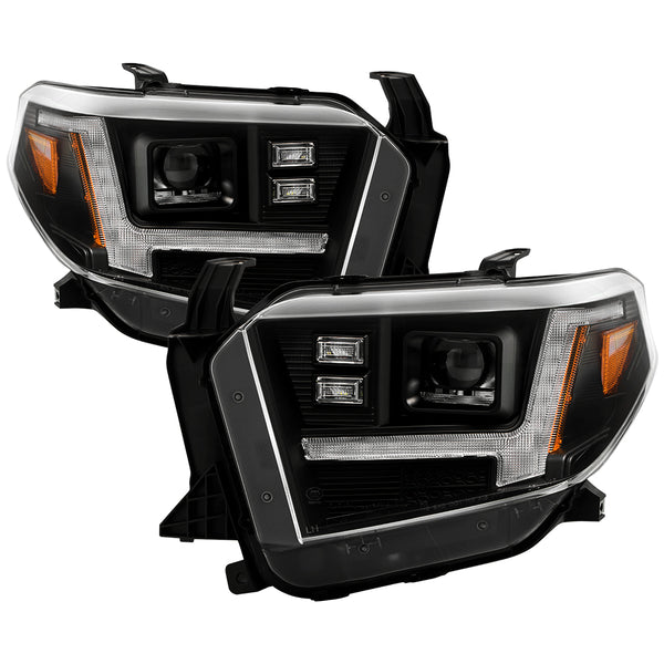 Spyder High-Power LED Module (High Beam And Low Beam) Equipped Headlights - Black — 2014-2021 Toyota Tundra (5088727)