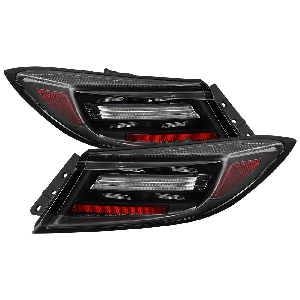 Spyder LED Tail Lights - Black — for select Subaru and Toyota vehicles (5088918)