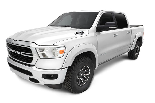 Bushwacker Fender Flare Pocket Style 4pc - Bright White - Black (BW50915-15)