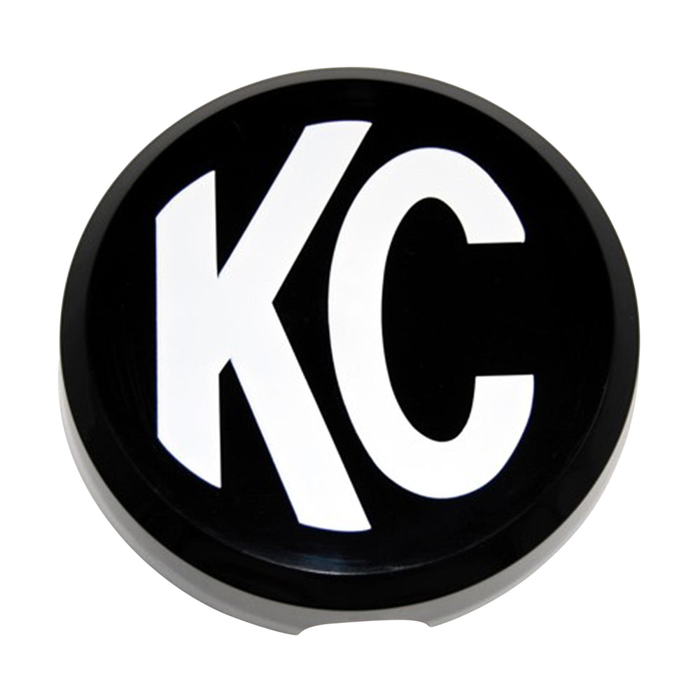 KC Hilites Cover: 6" Rnd Blk with Wht Kc Hard (Ea)