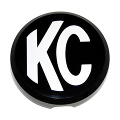KC Hilites Cover: 6" Rnd Blk with Wht Kc Hard (Ea)