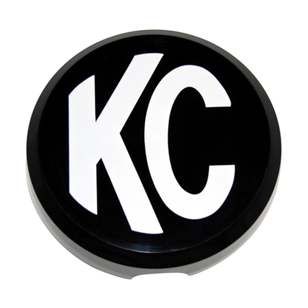 KC Hilites Cover: 6" Rnd Blk with Wht Kc Hard (Ea)