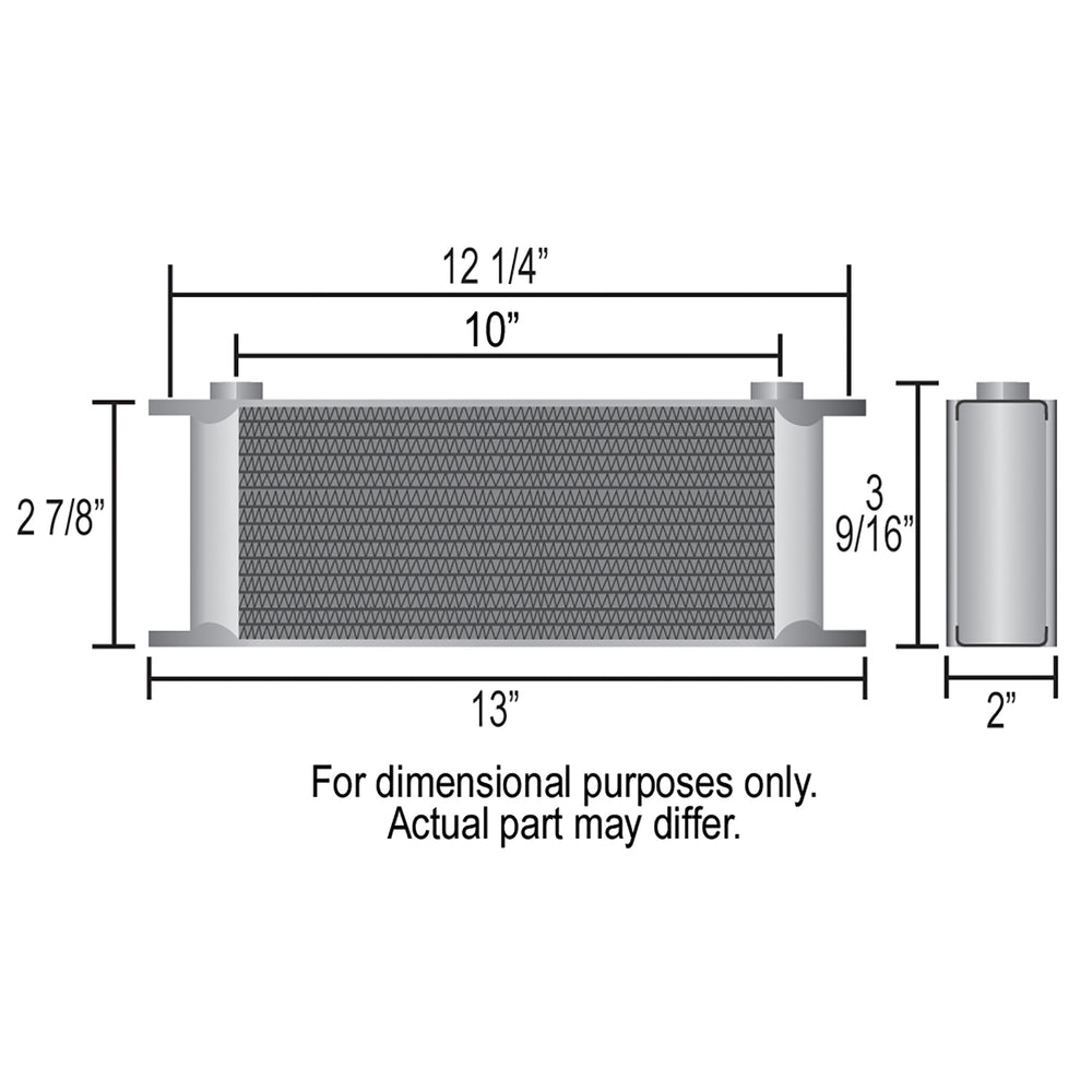 Derale 10 Row Series 10000 Stack Plate Oil Fluid Cooler, 90 degree swivel -6AN
