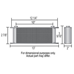Derale 10 Row Series 10000 Stack Plate Oil Fluid Cooler, 90 degree swivel -6AN