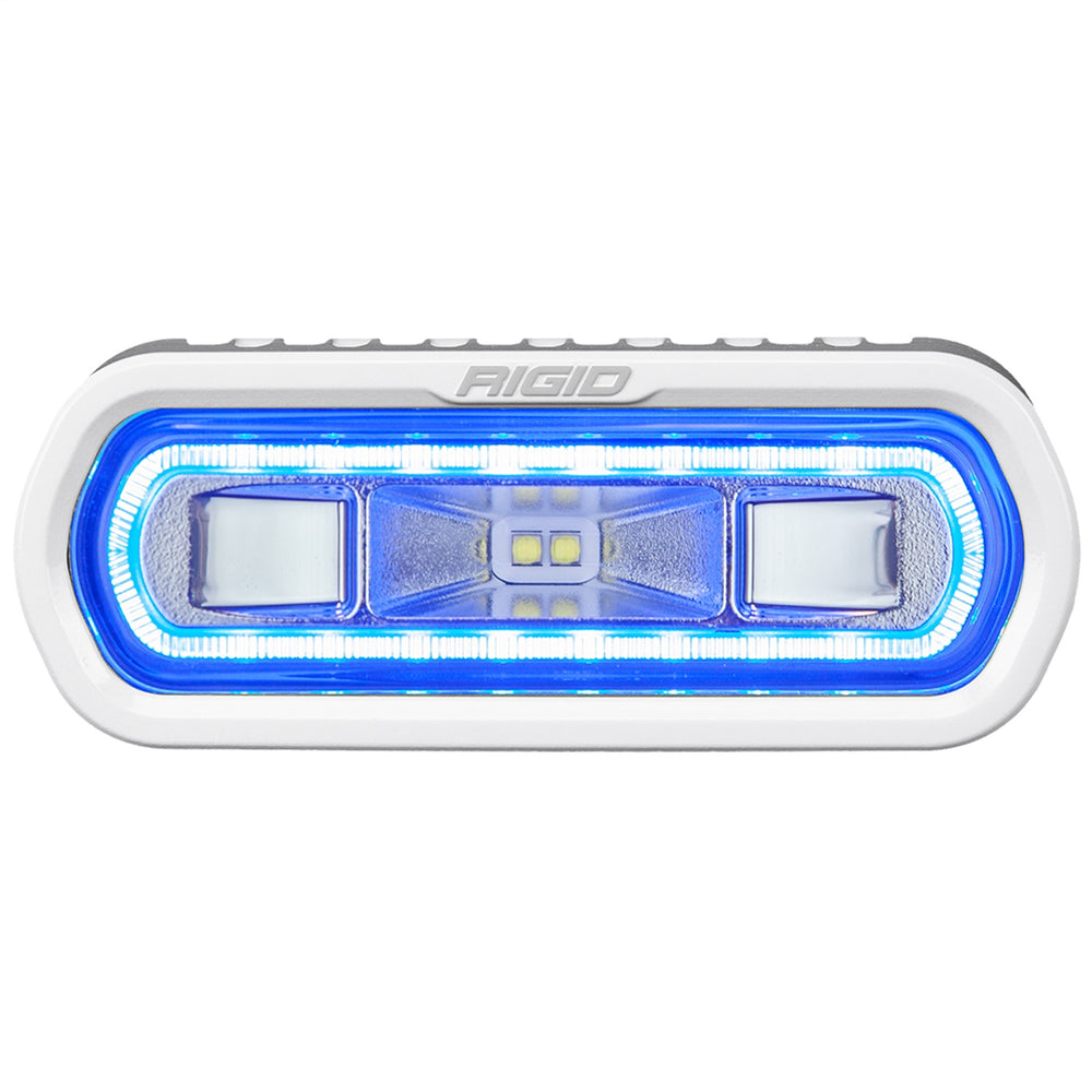 Rigid Industries SR-L Series Marine Spreader Pod, 2 Wire, Surface Mount, White W/Blue Halo