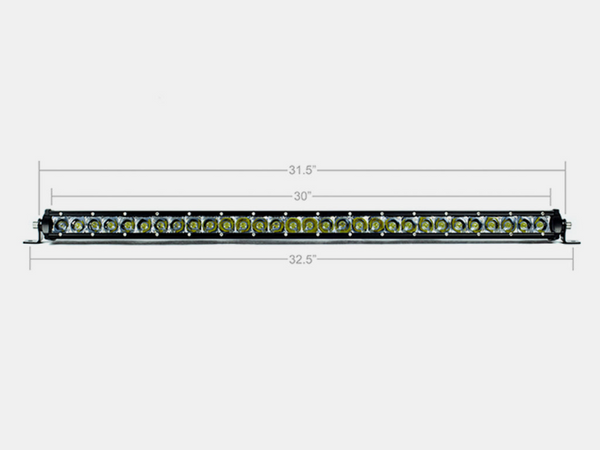 Cali Raised 32In Slim Single Row Led Bar Amber