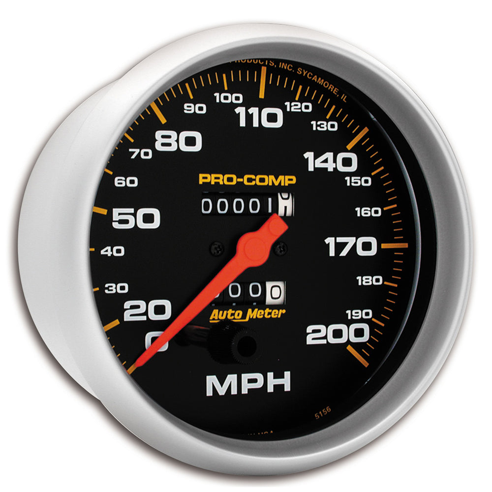 AutoMeter 5" Speedometer, 0-200 MPH, Pro-Comp