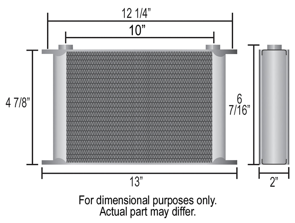 Derale 16 Row Series 10000 Stack Plate Oil Fluid Cooler, -6AN