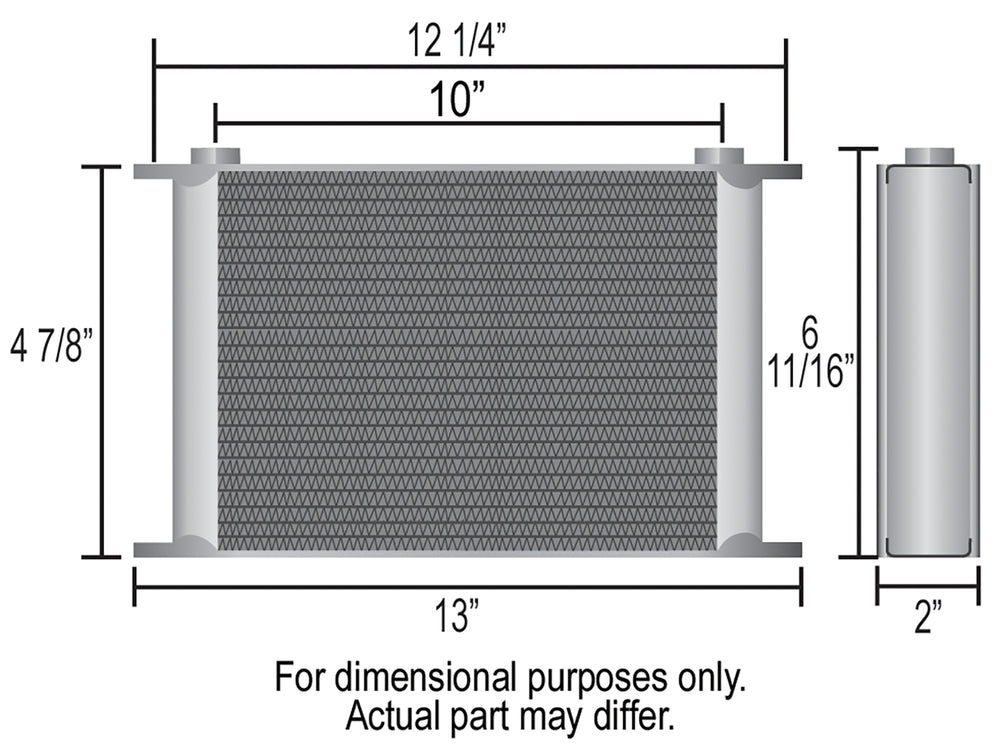 Derale 16 Row Series 10000 Stack Plate Oil Fluid Cooler, -10AN