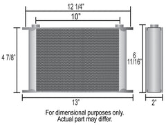Derale 16 Row Series 10000 Stack Plate Oil Fluid Cooler, -10AN