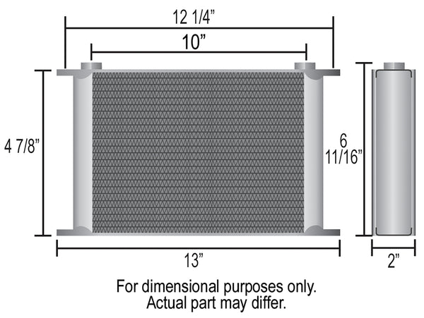 Derale 16 Row Series 10000 Stack Plate Oil Fluid Cooler, -10AN