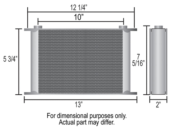 Derale 19 Row Series 10000 Stack Plate Fluid Cooler, -6AN