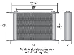 Derale 19 Row Series 10000 Stack Plate Fluid Cooler, -8AN