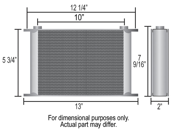 Derale 19 Row Series 10000 Stack Plate Fluid Cooler, -10AN