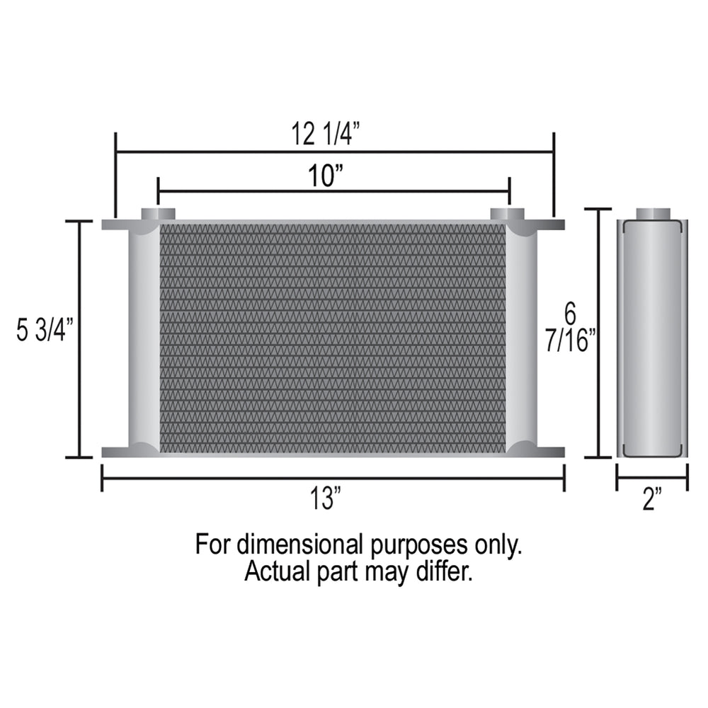 Derale 19 Row Series 10000 Stack Plate Fluid Cooler, 90 degree swivel -8AN
