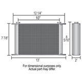 25 Row Series 10000 Stack Plate Fluid Cooler, 90 degree swivel -10AN