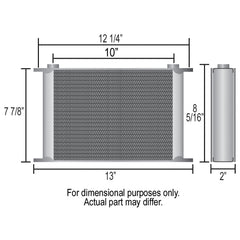 Derale 25 Row Series 10000 Stack Plate Fluid Cooler, 90 degree swivel -10AN