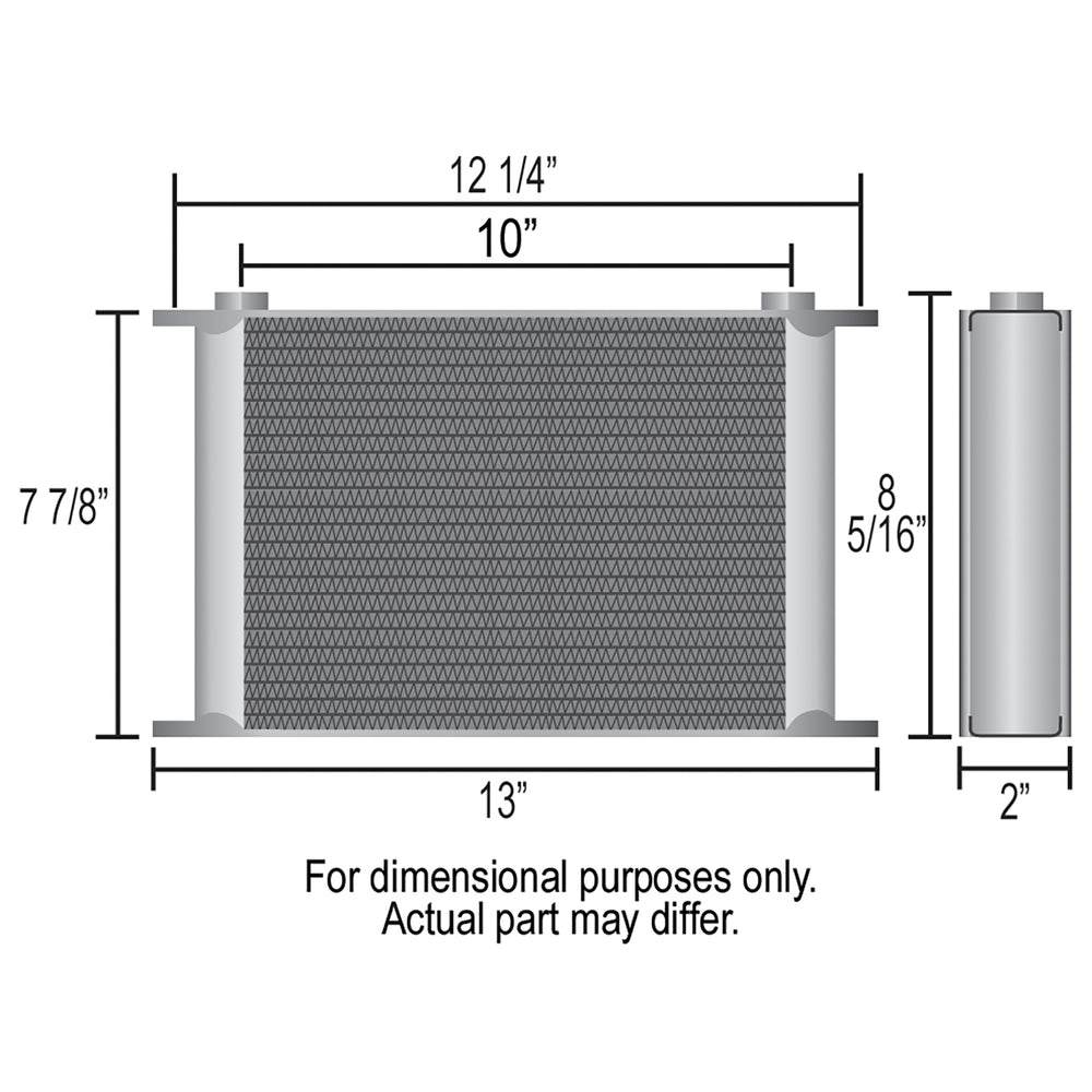 Derale 25 Row Series 10000 Stack Plate Fluid Cooler, 90 degree swivel -8AN