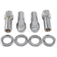 Weld Closed End Lug Nuts 12mm x 1.5 Thread Shank Seat - Chrome (4 Pack)