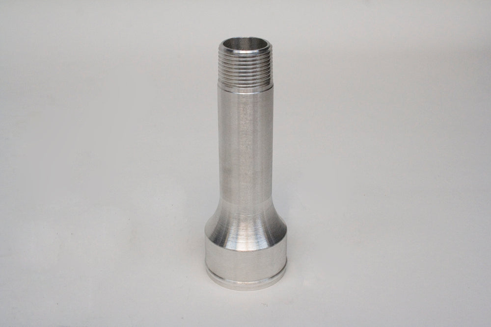 PRW - FITTING, ELEC WATER PUMP, 3/4" NPT to 1.750" Hose x 5" Long, Billet Alum, Each - 5292085