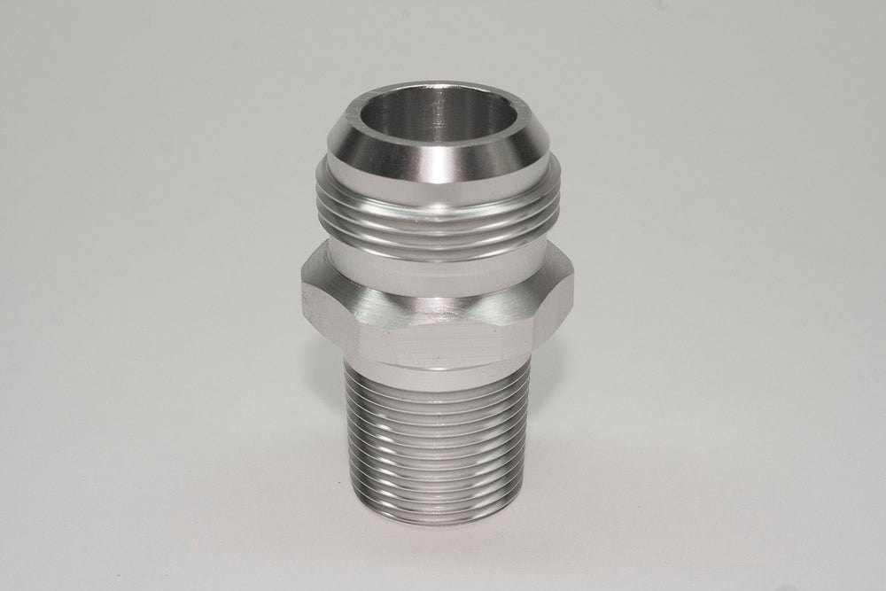 PRW - Electric Water Pump Fitting, 3/4" NPT to AN-16 Male Fitting x 2.25 in. Long - 5292092