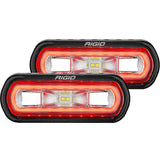 Rigid Industries SR-L Series Off-Road Spreader Pod, 3 Wire, Surface Mount, Amber Halo, Pair (53123) — red