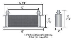 Derale 34 Row Series 10000 Stack Plate Fluid Cooler, -10AN