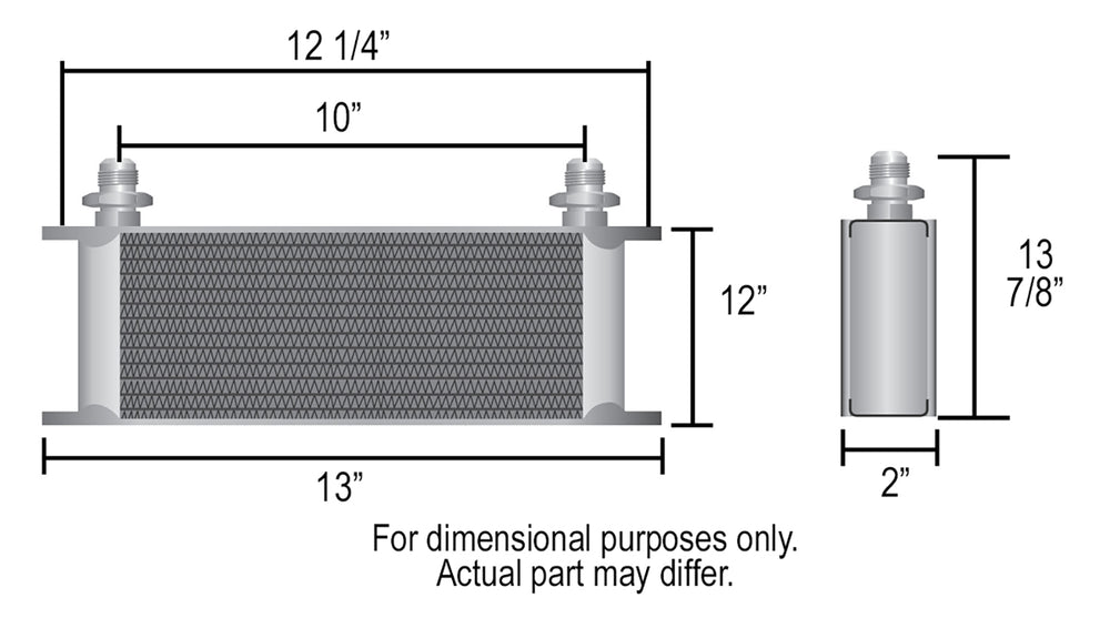 Derale 40 Row Series 10000 Stack Plate Fluid Cooler, -10AN — Black (54010)