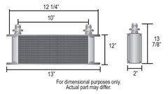Derale 40 Row Series 10000 Stack Plate Fluid Cooler, -10AN — Black (54010)
