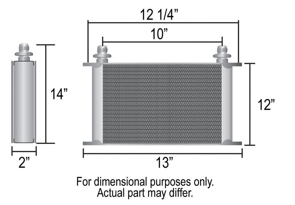 Derale 40 Row Series 10000 Stack Plate Fluid Cooler, -10AN — Black (54012)