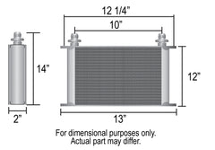 Derale 40 Row Series 10000 Stack Plate Fluid Cooler, -10AN — Black (54012)