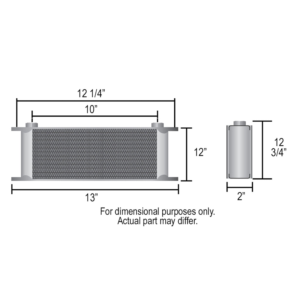Derale 40 Row Series 10000 Stack Plate Fluid Cooler, -10AN O-ring Female