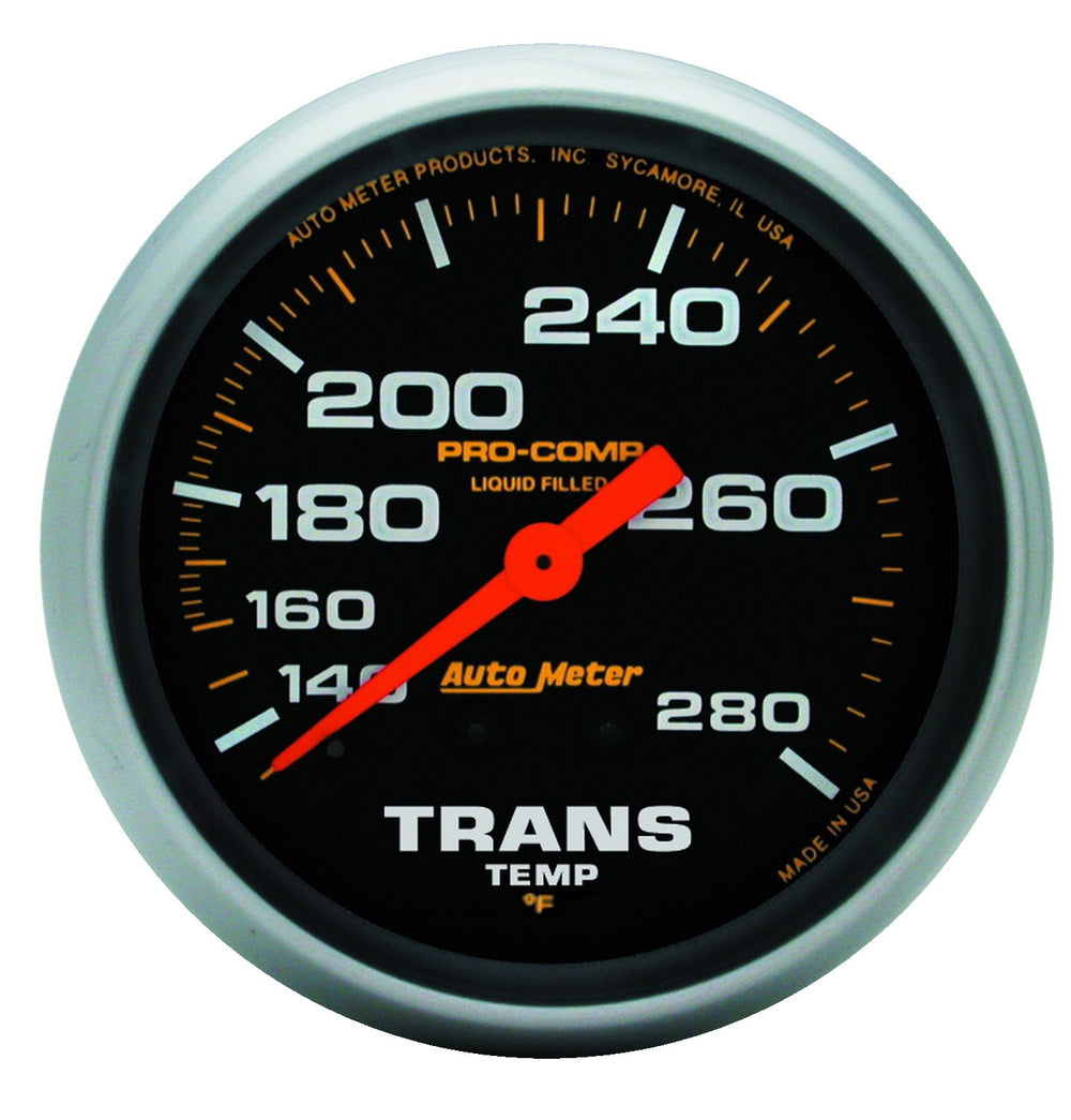 AutoMeter 2-5/8" Transmission Temperature, 140-280 F, Liquid Filled, Pro-Comp