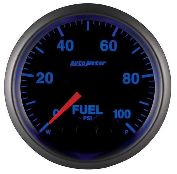 AutoMeter 2-1/16" Fuel Pressure, 0-100 PSI, Elite, -4AN Sensor
