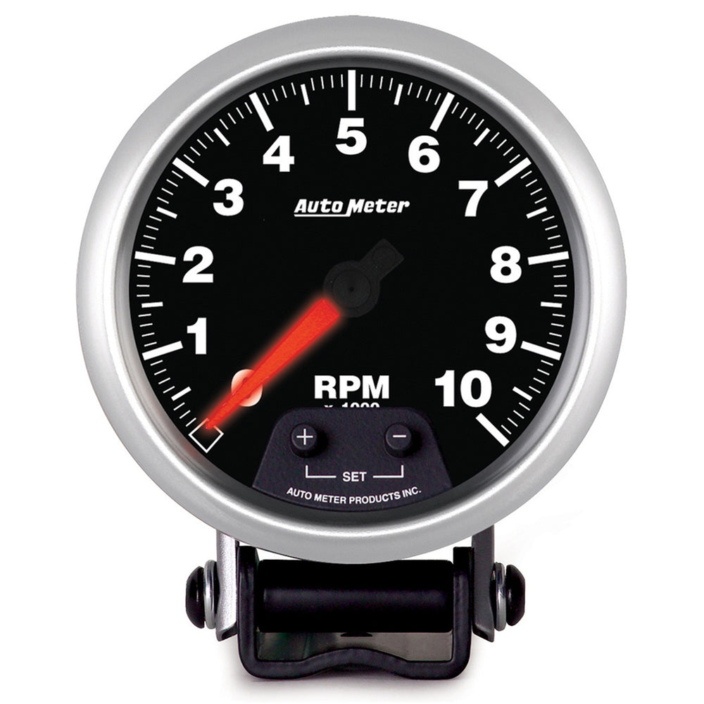 AutoMeter 3-3/4" Pedestal Tachometer, 0-10,000 RPM, Elite — Driver