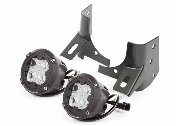 Rugged Ridge Windshield Bracket LED KIT Round CUBE 9706 TJ