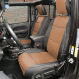 Smittybilt 2020+ Gladiator Jt Gen2 Neoprene Front/Rear Seat Cover; Tan/Black