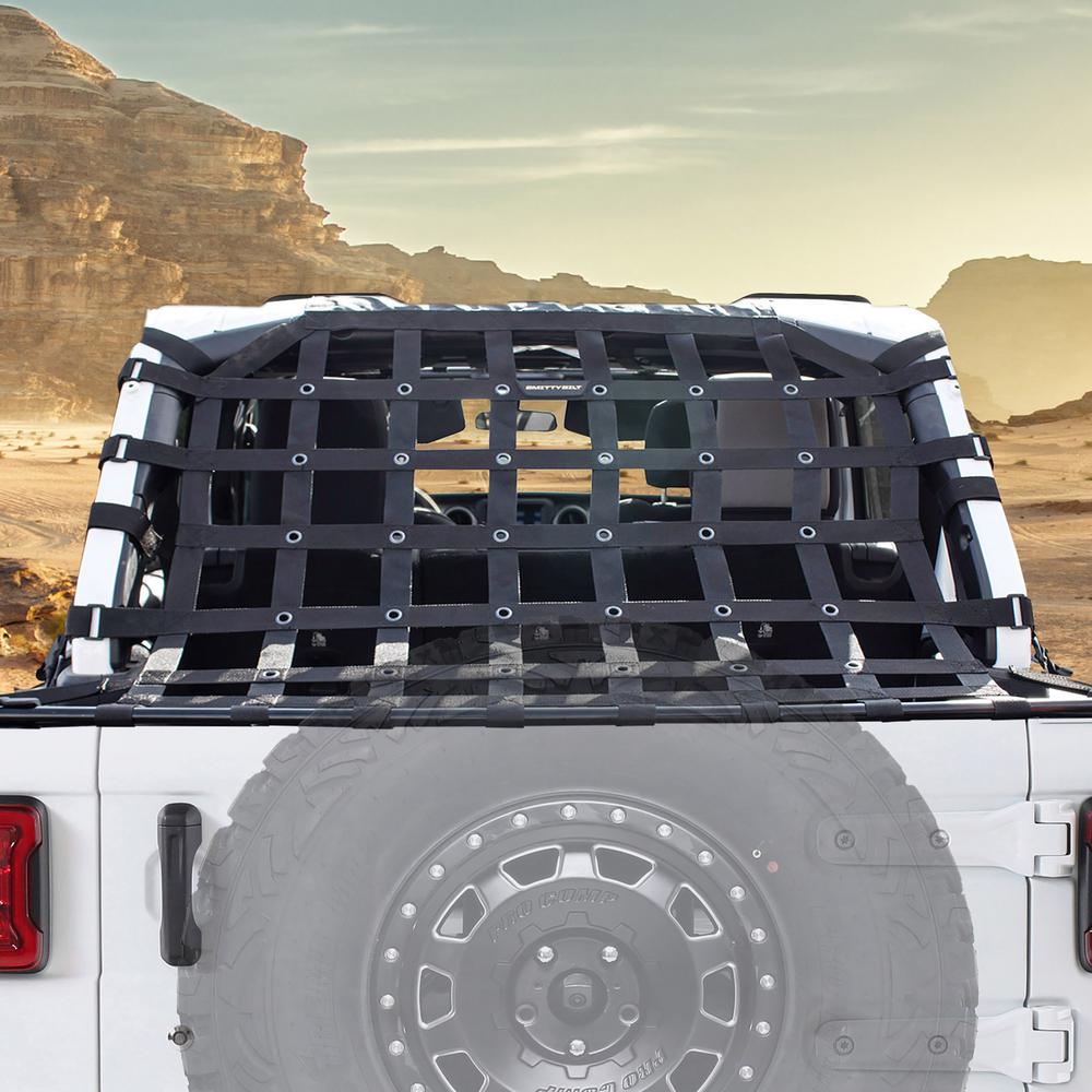 Smittybilt 2018+ Wrangler JL 4Dr Cres.2 Cargo Restraint System - Black 2 Webbing