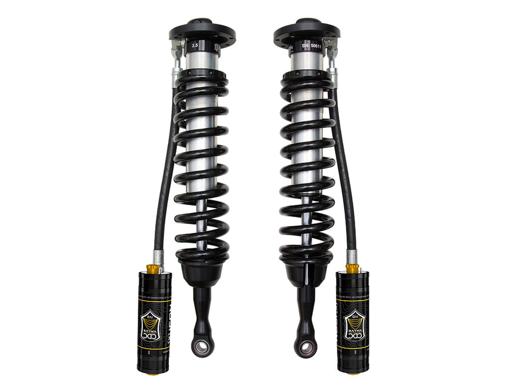 ICON 2007-2021 Toyota Tundra, w/ ProComp 6” Lift, Front, V.S. 2.5 Series Coilover Kit, Remote Reservoir w/ CDC