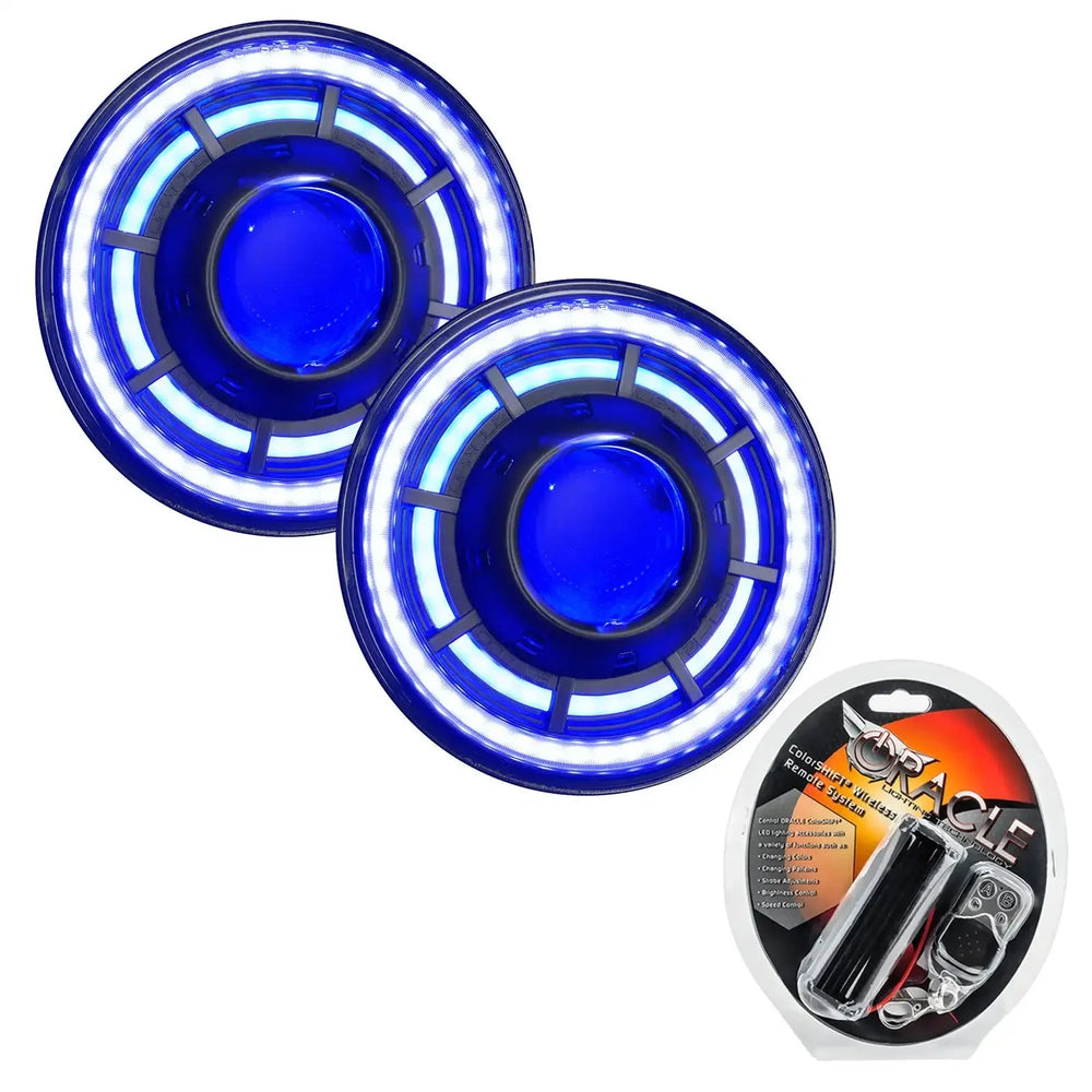 Oracle Lighting Phares à projecteur bi-DEL Oculus 7 po ColorSHIFT 2007-2018 Jeep Wrangler JK