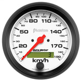 GAUGE, SPEEDOMETER, 3 3/8", 190KM/H, ELEC. PROG. W/ LCD ODO, PHANTOM