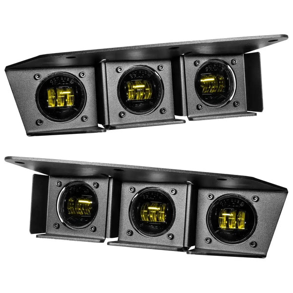 ORACLE Lighting Ensemble de phares antibrouillard à triple DEL pour pare-chocs en acier 21-22 Ford Bronco - jaune