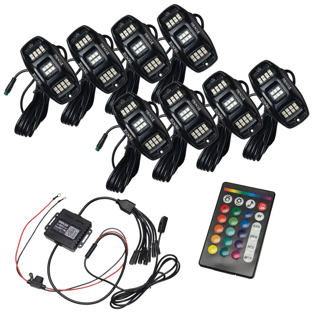 Oracle Underbody RGB+W Wheel Well Rock Light Kit - 8 PCS - ColorSHIFT