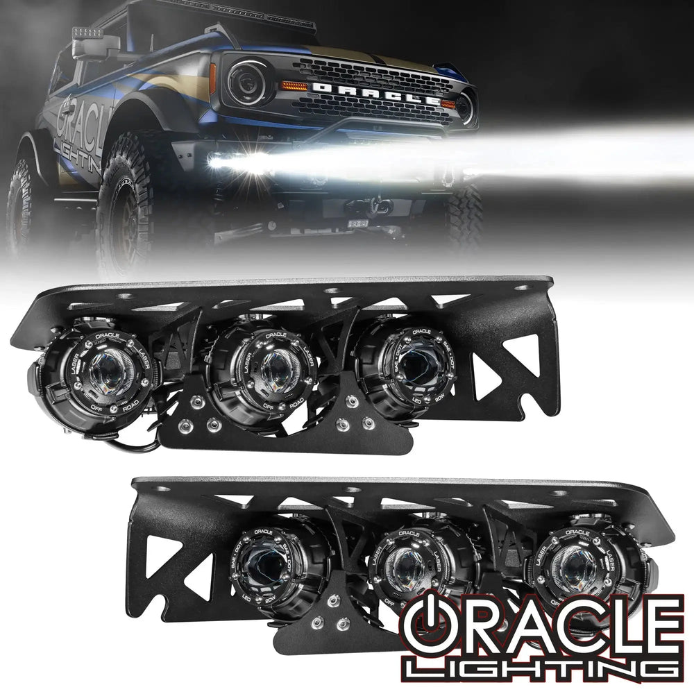 Oracle Lighting 21-24 Ford Bronco Off Road Laser and LED Fog Light Kit for Steel Bumper