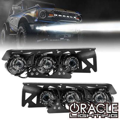 Oracle Lighting 21-24 Ford Bronco Off Road Laser and LED Fog Light Kit for Steel Bumper