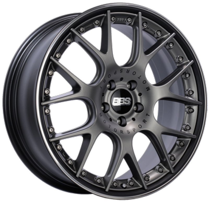 BBS CH-RII 20x9 5x112 ET30 CB66.5 Satin Platinum Center Black Lip Stainless Steel Rim Prot Wheel