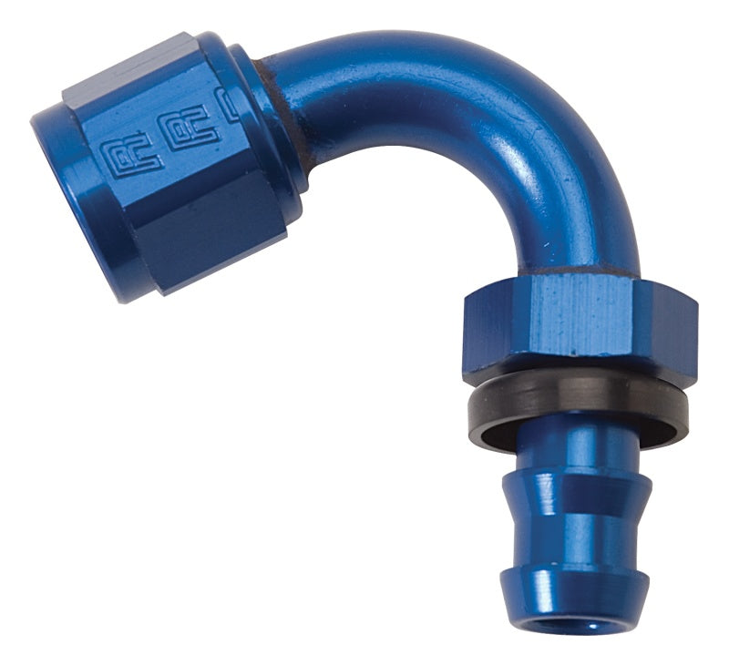 Russell Performance Embout de tuyau -8 AN Twist-Lok 150 degrés (rayon de 3/4 po)