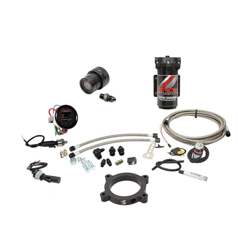 Snow Performance Ensemble d'injection d'eau Boost Cooler Stage 2 F/I 2014+ GM camion (conduite tressée inox/4AN) sans réservoir