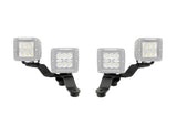 Go Rhino 2018+ Wrangler Windshield Cowl Mount Kit For Two (2) 3In Cube Led Lightsladdered On 2 Planes
